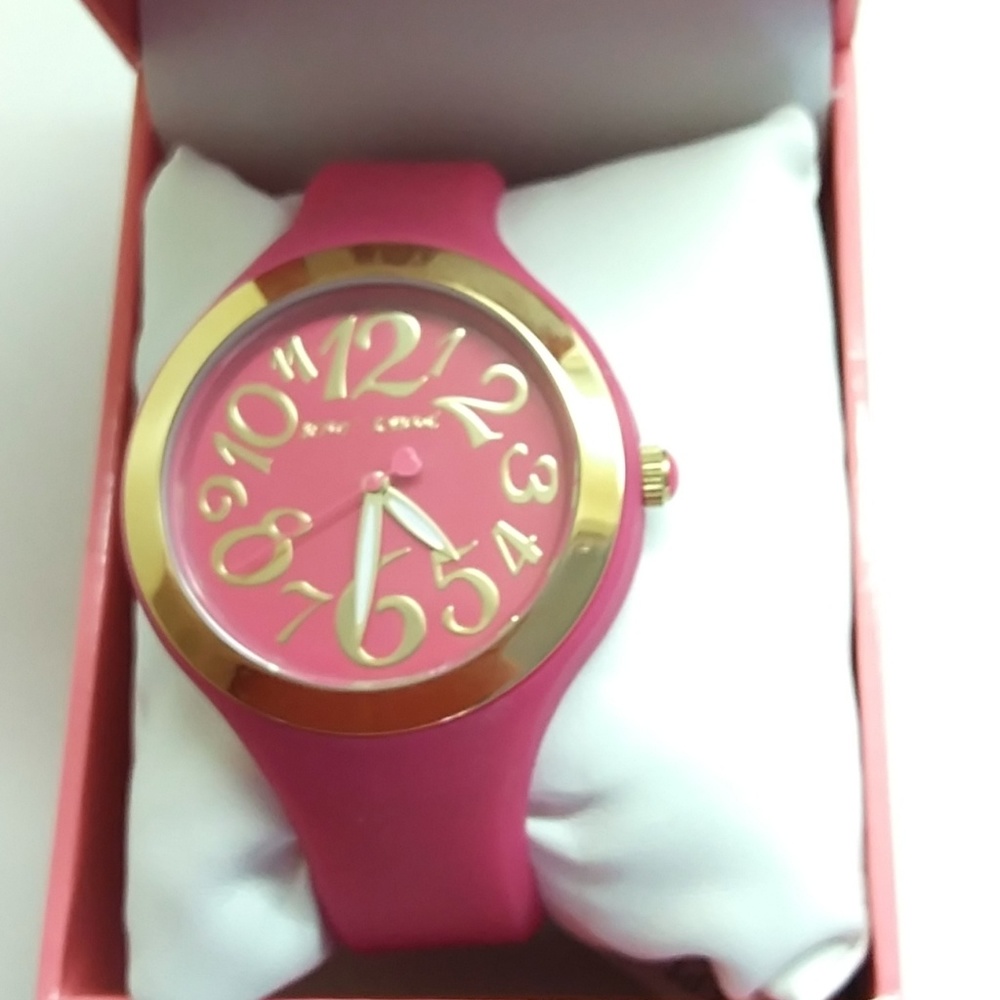 Betsey Johnson New Hot Pink Watch